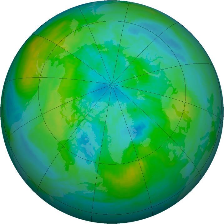 Arctic ozone map for 30 September 1979